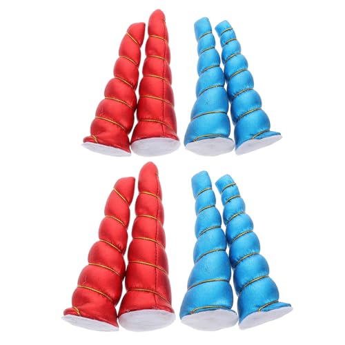 Abaodam 4 Paar Einhorn Horn Stirnband Zubehör Handgefertigte Einhorn Hörner Cosplay Kostüm Requisiten Für DIY Haarspangen Zubehör Abaodam 4 Paar Einhorn Horn Stirnband Zubehör Handgefertigte Einhorn Hörner Cosplay Kostüm Requisiten Für DIY Haarspangen Zubehör von Abaodam