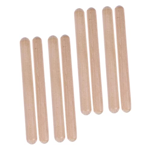 Abaodam 4 Paar Musikstäbe, pädagogische Percussion-Instrumente für Hartholz, Rhythmus-Sticks für Gruppenmusikaktivitäten, frühes Lernen für Jungen von Abaodam