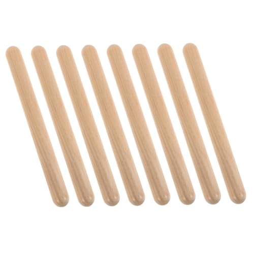 Abaodam 4 Paar Percussion Rhythmusstäbe Fitness Rhythmusstäbe Claves Musikinstrumente Musikstäbe Trommelstöcke Khaki Holz von Abaodam