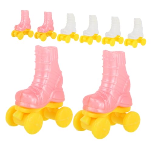 Abaodam 4 Paare Roller Skates Mini-Rollschuhe für Puppe Zubehör für die Puppenherstellung Puppen-Skating-Werkzeug Kleiner Puppenschlittschuh Puppen -Mini -Rollschuh Skate Plastik Abaodam 4 Paare Roller Skates Mini-Rollschuhe für Puppe Zubehör für die Puppenherstellung Puppen-Skating-Werkzeug Kleiner Puppenschlittschuh Puppen -Mini -Rollschuh Skate Plastik von Abaodam