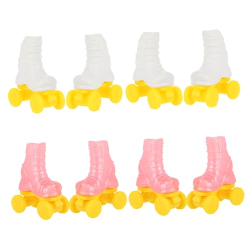 Abaodam 4 Paare Roller Skates Mini-Schlittschuhe für Puppe Rollschuh für DIY-Puppe Puppen-Skating-Werkzeug Puppenhauszubehör Mini-Rollschuhe für Puppe Kleiner Puppenschlittschuh Plastik Abaodam 4 Paare Roller Skates Mini-Schlittschuhe für Puppe Rollschuh für DIY-Puppe Puppen-Skating-Werkzeug Puppenhauszubehör Mini-Rollschuhe für Puppe Kleiner Puppenschlittschuh Plastik von Abaodam