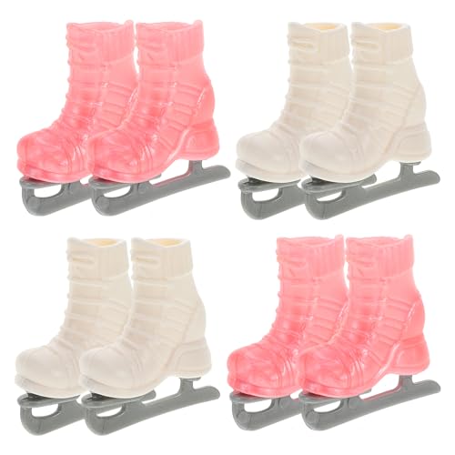 Abaodam Realistisches Mini-schlittschuh-spielzeugset 4 Paar Für Puppen Zum Anziehen Puppendekor Jungen Und Mädchen Rollenspiel-Rollschuhe von Abaodam