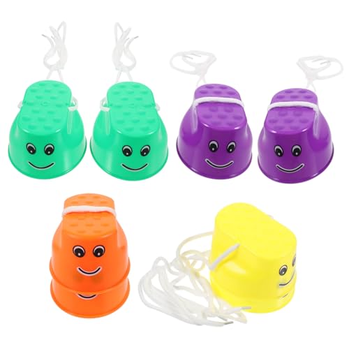 Abaodam 4 Paare Stelzen Kreative Eimer Stilts für Rutschfestes Design Fördert Gleichgewicht und Motorik für Drinnen und Draußen Buntes Abaodam 4 Paare Stelzen Kreative Eimer Stilts für Rutschfestes Design Fördert Gleichgewicht und Motorik für Drinnen und Draußen Buntes von Abaodam