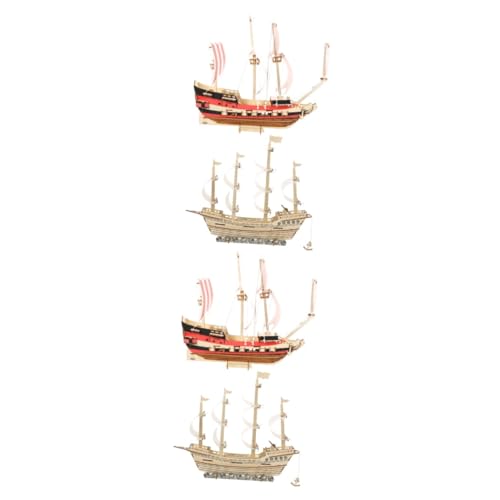 Abaodam Kinderspielzeug 4 Sätze 3D-Segelpuzzle Puzzles für Kinder Spielzeug Geschenke für Männer Rätsel Segelboot Modelle für Erwachsene dreidimensional Schiffsmodell schmücken Suite Mann von Abaodam
