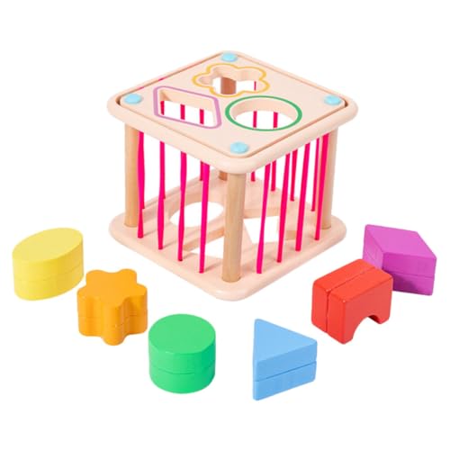 Abaodam 4 Sätze Form kognitive Bausteine Babyblöcke Kleinkindspielzeug Spielzeug für Kleinkinder Kinder holzspielzeug Kinderspielzeug Spielset aus Holz kompakter Formsortierer Kinderbedarf von Abaodam