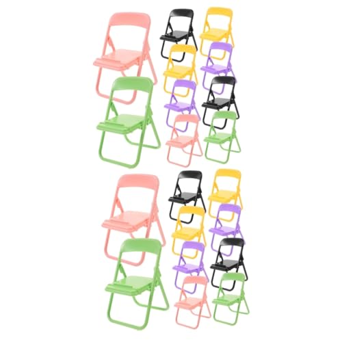 Abaodam 4 Sätze Handyhalter Klappstuhl Miniatur Puppe Smartphone -Halter Stand Mini-Stuhl-Modell Miniaturmöbel Miniaturstühle Zum Basteln Möbelmodell Mini-Stuhl-telefonhalter 10 Stück * 4 von Abaodam