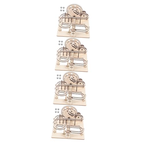 Abaodam 4 Sätze Kugel-holzpuzzle Holzpuzzle Für Kinder Holzpuzzles Für Erwachsene Rätsel Für Erwachsene Mechanische Holzpuzzles Führen Sie EIN Puzzle-Spielzeug Aus Marmor 3D Murmeln Stahl von Abaodam