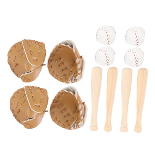 Abaodam 4 Sätze Miniatur Baseball Set für Puppenhaus Teiliges Sportzubehör mit Schläger Handschuh und Ball Naturfarbene Mini Baseball Ausrüstung für Kreatives Rollenspiel und Puppenhaus Abaodam 4 Sätze Miniatur Baseball Set für Puppenhaus Teiliges Sportzubehör mit Schläger Handschuh und Ball Naturfarbene Mini Baseball Ausrüstung für Kreatives Rollenspiel und Puppenhaus von Abaodam