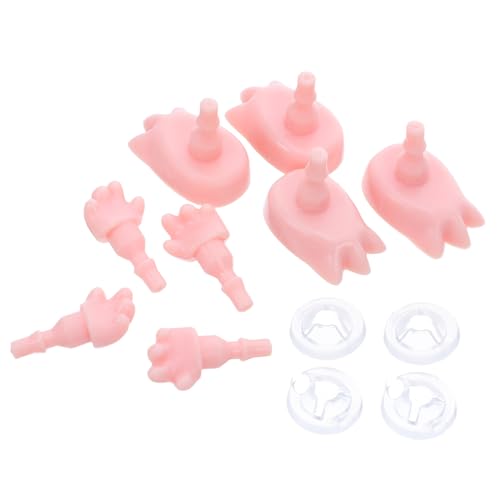 Abaodam 4 Sätze Miniatur Doll Hände und Füße Ersatzteile Kunststoff Gelenke für Kleine Figuren DIY Zubehör Kompatibel mit Action Figuren zum Reparieren und Gestalten von Abaodam