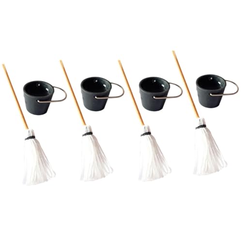 Abaodam 4 Sätze Miniatur Reinigungswerkzeuge Teiliges Mop und Eimer für Puppenhaus Dekorationen und DIY Projekte für Kreative Bastelarbeiten und Rollenspiele Abaodam 4 Sätze Miniatur Reinigungswerkzeuge Teiliges Mop und Eimer für Puppenhaus Dekorationen und DIY Projekte für Kreative Bastelarbeiten und Rollenspiele von Abaodam