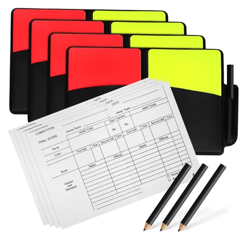 Abaodam 4 Sätze Satz rote und gelbe Kartenfarbe Fußball-Scorebook Bausätze Schiedsrichterkarten Sport kartenhalter Gelbe und rote Karten Fußball Zubehör für Fußballschiedsrichter PVC Abaodam 4 Sätze Satz rote und gelbe Kartenfarbe Fußball-Scorebook Bausätze Schiedsrichterkarten Sport kartenhalter Gelbe und rote Karten Fußball Zubehör für Fußballschiedsrichter PVC von Abaodam