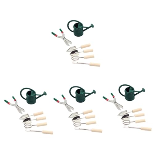 Abaodam 4 Sätze Simulation Von Gartengeräten Puppenhaus Wasserkocher Werkzeug Wasserkessel Puppe Mini-gartengeräte Mini-gartenzubehör Kleine Gießkanne Miniatur Spielzeugzimmer von Abaodam