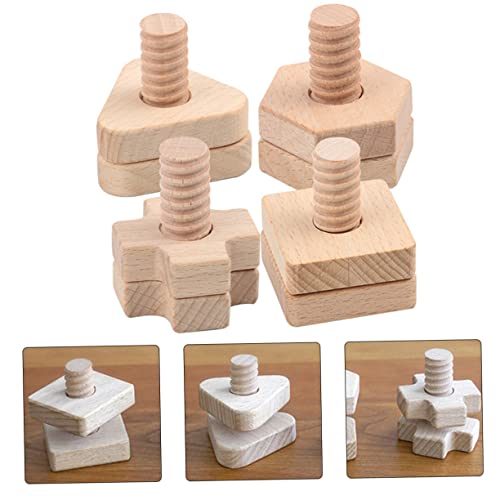 Abaodam 4 Sätze Teiliges Holzschraubspielzeug aus Birke Pädagogisches Schraub und Steckspiel für Kleinkinder Robustes Montessori Lernspiel Feinmotorik und Formenerkennung Abaodam 4 Sätze Teiliges Holzschraubspielzeug aus Birke Pädagogisches Schraub und Steckspiel für Kleinkinder Robustes Montessori Lernspiel Feinmotorik und Formenerkennung von Abaodam