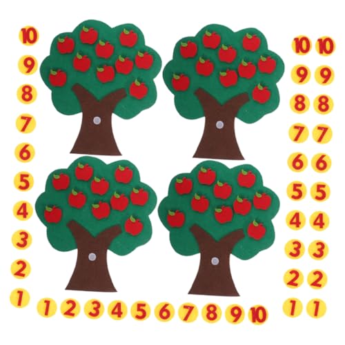 Abaodam 4 Sätze Teiliges mit Filz Brettspiel für Kleinkinder Mathe Puzzle für Vorschulkinder Fördert Zählen und Mathematik Spielerisch von Abaodam