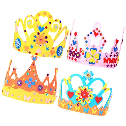 Abaodam 4 Sätze handgefertigte Krone Geburtstagstüten für Geburtstagskronen kinderparty mitgebsel babyshowergeschenk Krone-DIY-Kit Materialien für Kronenhüte für Nicht gewebt Abaodam 4 Sätze handgefertigte Krone Geburtstagstüten für Geburtstagskronen kinderparty mitgebsel babyshowergeschenk Krone-DIY-Kit Materialien für Kronenhüte für Nicht gewebt von Abaodam