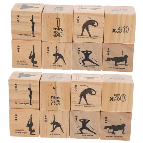 Abaodam 4 Stück Holz Übungswürfel für Fitness Yoga Spiel Spaßige Workout Würfel für Partys Zuhause und Bars Abaodam 4 Stück Holz Übungswürfel für Fitness Yoga Spiel Spaßige Workout Würfel für Partys Zuhause und Bars von Abaodam