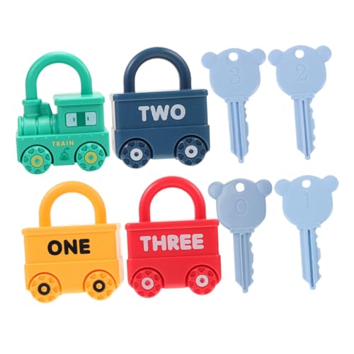 Abaodam 4 Satz Teiliges Lernspielzeug für Schlüssel und Zahlen Matching Montessori Alphabet Schloss Spiel Kreatives Steckpuzzle für Kognitive Entwicklung für Eltern Junge Abaodam 4 Satz Teiliges Lernspielzeug für Schlüssel und Zahlen Matching Montessori Alphabet Schloss Spiel Kreatives Steckpuzzle für Kognitive Entwicklung für Eltern Junge von Abaodam