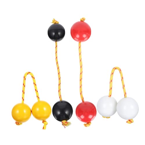 Abaodam 4 Stück Aslatuas Rhythmischer Ball Teiliges Afrikanischer Kashaka Shaker Percussion Instrument mit Finger Rotationstechnik Langlebig Tragbar für Erwachsene Partys Bühnenauftritte von Abaodam