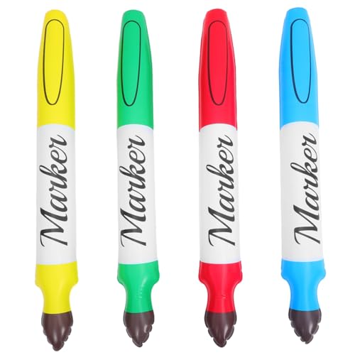 Abaodam 4 Stück Aufblasbare Pvc-marker für Übergroßes Design Bunte Riesenstifte Einfache Handhabung Robustes Material als Deko für Schule Geburtstag Party Kreative Bastelaktivitäten von Abaodam