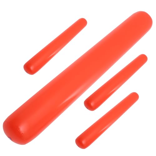 Abaodam 4 Stück Aufblasbarer Stick Für Ballonstäbchen Krachmacher Bam Klimpern Schlag Partygeschenke Aufblasbarer Stock Donnerstangen Konzert Geräuschemacher Jubelstöcke Rot PVC von Abaodam