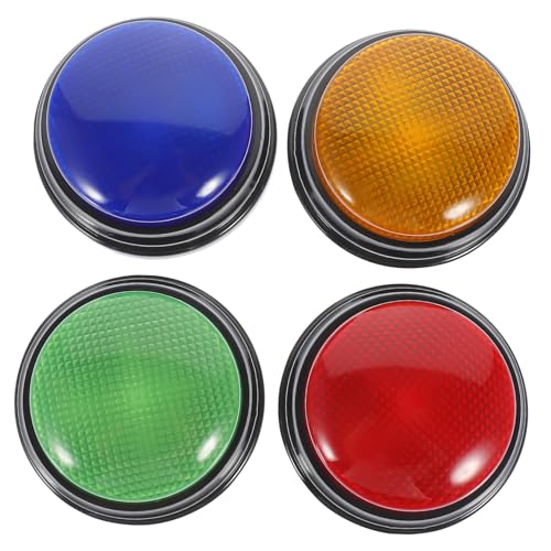 Abaodam 4 Stück Beleuchtete Sound Tasten Applaus Wiedergabe Bot Buzzer Für Quizze Sound Spiel Würfel Taste Buzzer Taste Trivia Buzzer Neuartige Buzzer Die Zeigen Wer Zuerst von Abaodam