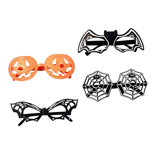 Abaodam 4 Stück Brille verkleiden Halloween Halloween Toys Comfortable Eyeglasses Exquisite Workmanship Eyeglasses Halloween Decor Halloween- -Gläser Partydeko Gläser Plastik von Abaodam