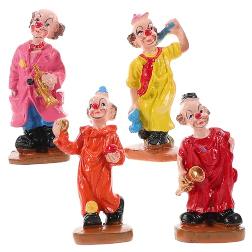 Abaodam Realistisches Clown-Spielzeug 4 Stück Miniatur-Clown-Figuren Für Schreibtisch Gartendekoration Abaodam Realistisches Clown-Spielzeug 4 Stück Miniatur-Clown-Figuren Für Schreibtisch Gartendekoration von Abaodam