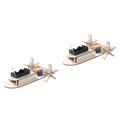 Abaodam 4 Stück DIY-Schiff 3D-Puzzle aus Holz Lernspielzeug für Kinder Boote-Spielzeug für Kinder Holzboot Spielzeug Modelle Spielzeuge Elektrisches Spielzeugboot Bootsmodell selber Bauen von Abaodam