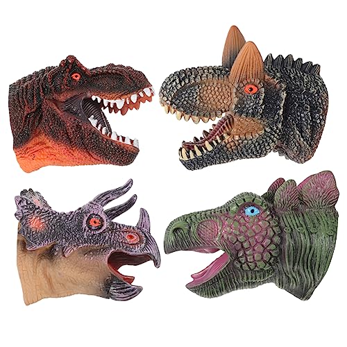 Abaodam 4 Stück Dinosaurier-handpuppe Kinderhandspielzeug Interaktives Tierpuppen Handpuppen Für Handpuppe Als Rollenspiel Puppen Mit Beweglichem Mund Vinyl Abaodam 4 Stück Dinosaurier-handpuppe Kinderhandspielzeug Interaktives Tierpuppen Handpuppen Für Handpuppe Als Rollenspiel Puppen Mit Beweglichem Mund Vinyl von Abaodam