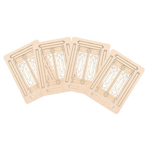 Abaodam 4 Stück Fenstergebäudemodell Möbel Miniatur-fensterrahmen Mini-puppenhausfenster Zubehör Für Mikrolandschaften Kleines Fenster Kleiner Fensterrahmen Hölzern Light Brown Abaodam 4 Stück Fenstergebäudemodell Möbel Miniatur-fensterrahmen Mini-puppenhausfenster Zubehör Für Mikrolandschaften Kleines Fenster Kleiner Fensterrahmen Hölzern Light Brown von Abaodam