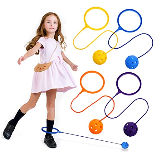 Abaodam 4 Stück Flummi für kinderspielzeug Jumpball spielsachen für schwingender Ball springen Knöchelsprungball Sprungball für Sprungball am Knöchel Plastik von Abaodam