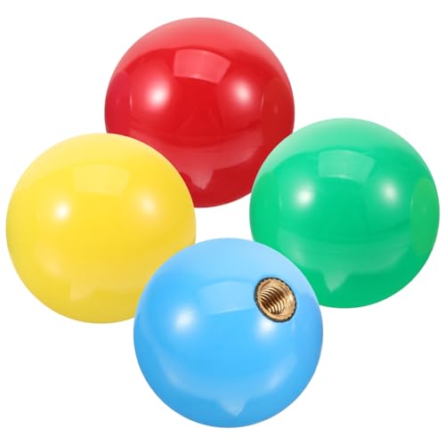 Abaodam 4 Stück Griffwippe Mit Kugelkopf Spielstockball Wiederverwendbar Game-Stick-Ball-top Teile Für Spielautomaten Joystick-Kugel Austauschen Wiederverwendbarer Spielstockball Plastik von Abaodam