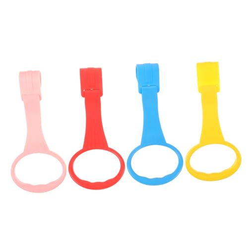 Abaodam 4 Stück Hängeringe Für Musikspielzeug Stift Babyschuhe Kinderwagenschloss Rassel Lauflernspielzeug Mit Rädern Wippe Kleinkind Aktivitätstisch Kinderbett Spieltor von Abaodam