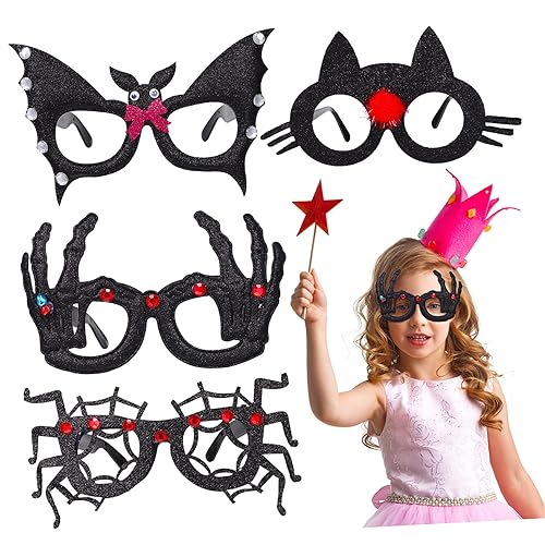 Abaodam 4 Stück Halloween-brille Lustige Partybrille Halloween- Für Trendy Retro Halloween-party-brille Tanzmaske Dekorationen Brille Kostüm Maskerade Masken Plastik Abaodam 4 Stück Halloween-brille Lustige Partybrille Halloween- Für Trendy Retro Halloween-party-brille Tanzmaske Dekorationen Brille Kostüm Maskerade Masken Plastik von Abaodam