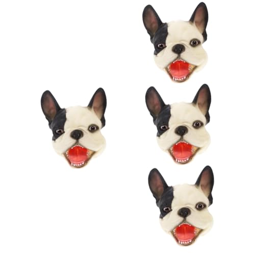 Abaodam 4 Stück Handpuppe interaktives Spielzeug kreativität Hundepuppen aus Vinyl Hundekopfpuppe Hündchenspielzeug Latex Handschuhe Hundekopf-Handschuhspielzeug Mini-Puppenspielzeug Tier von Abaodam
