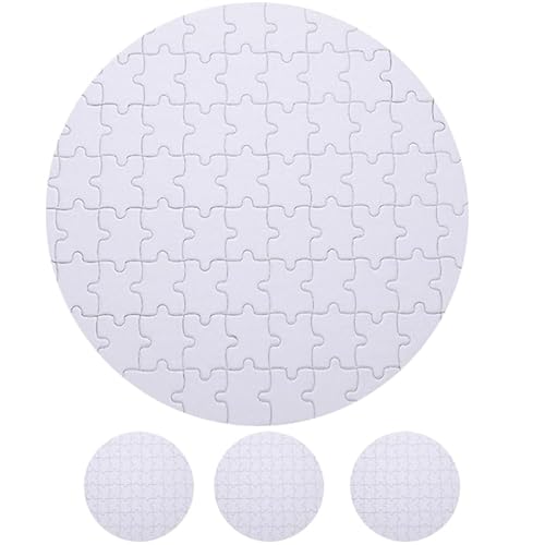 Abaodam 4 Stück Heißpresse-Puzzle Runde Thermotransfer-Puzzles Sublimationsrohlinge Puzzles Sublimationspuzzle in Runder Form DIY Weiß Kind Aufkleber Übertragen Überweisungs Papier Leer Abaodam 4 Stück Heißpresse-Puzzle Runde Thermotransfer-Puzzles Sublimationsrohlinge Puzzles Sublimationspuzzle in Runder Form DIY Weiß Kind Aufkleber Übertragen Überweisungs Papier Leer von Abaodam