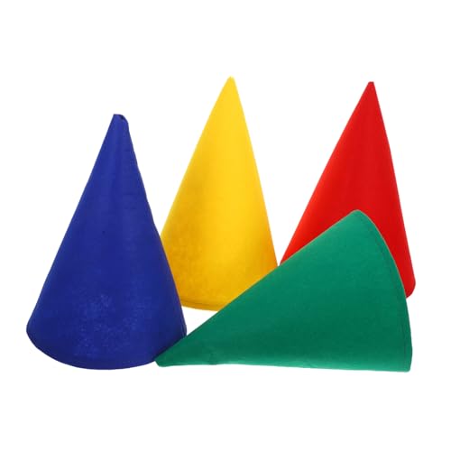 Abaodam 4 Stück Hut Seide Die Dekorationen Kappen Zwergenkostüm Lustige Weihnachtsbaumspitzen Zwergenwichtel Elfenkostüm Party Kostüm Partyzubehör Weihnachtskopfbedeckung Filztuch von Abaodam