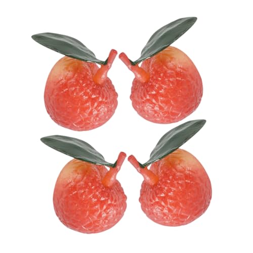 Abaodam 4 Stück Künstliche Lychee Früchte Realistische Deko für Fotografie Obstschalen Tischdekoration PVC Simulationsfrüchte für Zuhause und Veranstaltungen von Abaodam