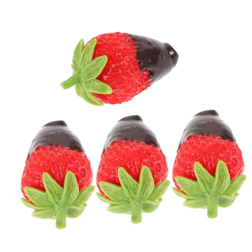Abaodam Erdbeer-Ornamente Für Tische 4 Stück Realistische Künstliche Erdbeeren Für Dekoration Und Basteln Abaodam Erdbeer-Ornamente Für Tische 4 Stück Realistische Künstliche Erdbeeren Für Dekoration Und Basteln von Abaodam
