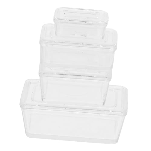 Abaodam 4 Stück Lebensmittelboxen Transparentes Aufbewahrungsset für Puppenhaus Deko Zubehör Aufbewahrung für Kinderzimmer und Micro Landschaften Abaodam 4 Stück Lebensmittelboxen Transparentes Aufbewahrungsset für Puppenhaus Deko Zubehör Aufbewahrung für Kinderzimmer und Micro Landschaften von Abaodam