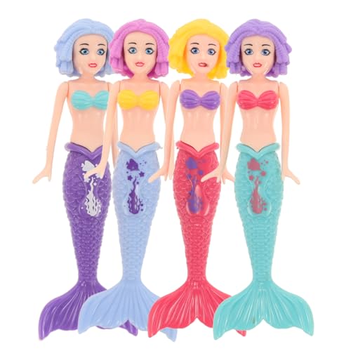 Abaodam 4 Stück Meerjungfrauenspielzeug Pool Pool Party Poolparty-Spiele kleine meerjungfrau Meerjungfrau-Pool schwimmt Meerjungfrau-Figuren Plastik von Abaodam