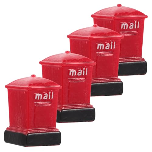 Abaodam 4 Stück Mikro-Landschaft, E-Mail, Bürozubehör, Briefkasten, Puppenhaus-Miniaturen, Miniaturen, Miniaturen, Miniaturen, Miniaturen, Mini-Haus-Möbelmodell, rotes Harz Abaodam 4 Stück Mikro-Landschaft, E-Mail, Bürozubehör, Briefkasten, Puppenhaus-Miniaturen, Miniaturen, Miniaturen, Miniaturen, Miniaturen, Mini-Haus-Möbelmodell, rotes Harz von Abaodam