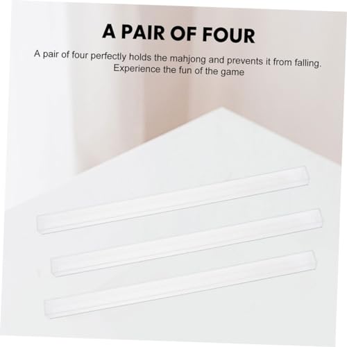 Abaodam 4 Stück Mini Mahjong Kartenhalter U förmige Transparente Aufbewahrungsständer für Reise und Freizeit rutschfeste Halterungen zum Schutz und Komfortablen von Mahjong Fliesen von Abaodam