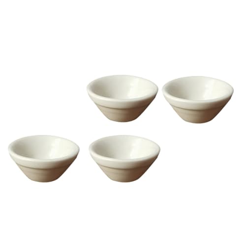 Abaodam 4 Stück Mini-Schüssel für Toys DIY Decor Small Bowl Model Mini-Bowl-Modell Mini- -Schalenornament Mini-Szene-Requisite Keramik Weiß Abaodam 4 Stück Mini-Schüssel für Toys DIY Decor Small Bowl Model Mini-Bowl-Modell Mini- -Schalenornament Mini-Szene-Requisite Keramik Weiß von Abaodam