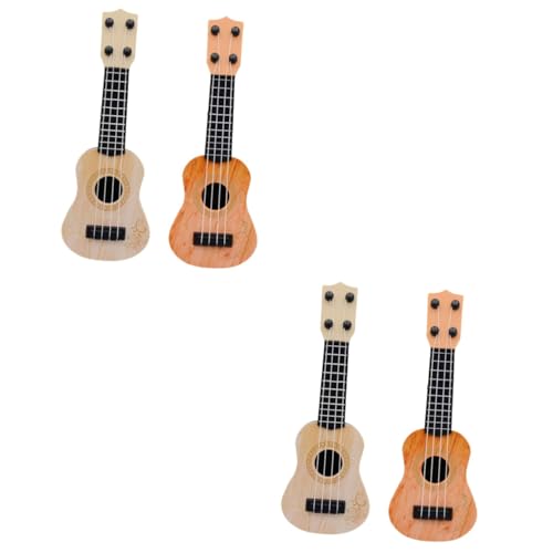 Abaodam 4 Stück Mini-Ukulele Kinderspielzeug Baby Spielzeug Gitarrenspielzeug für Kinder Modelle Spielzeuge pädagogische Gitarre für Kinder Ukulele-Modell Musik kleine Gitarre Kleinkind von Abaodam