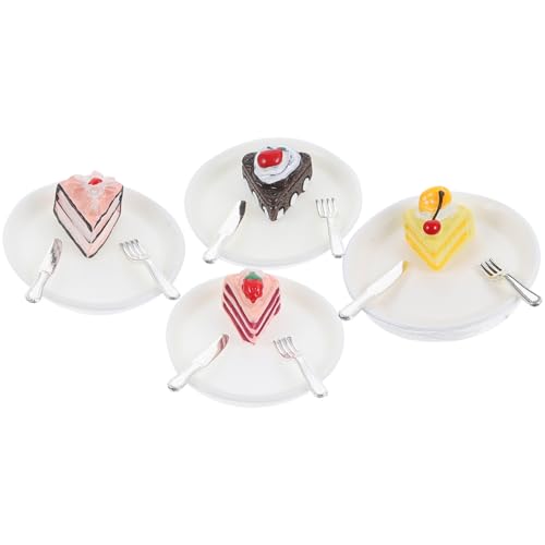 Abaodam 4 Stück Realistische Miniatur-kuchenornamente Für Die Puppenhausdekoration Lebendiges Dessert-Modell-Set Kunstharz-miniaturen Für Kinder Abaodam 4 Stück Realistische Miniatur-kuchenornamente Für Die Puppenhausdekoration Lebendiges Dessert-Modell-Set Kunstharz-miniaturen Für Kinder von Abaodam
