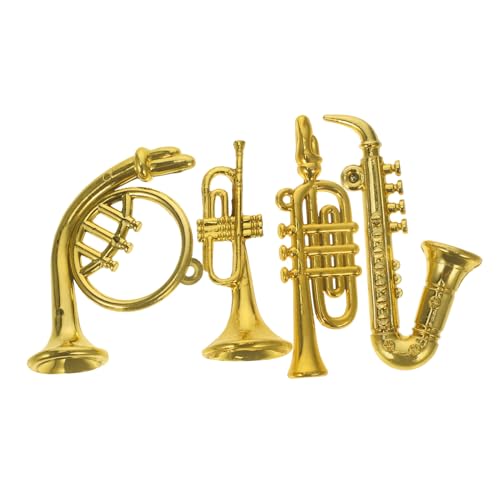 Abaodam 4 Stück Miniatur Blasinstrument Modell Teiliges aus Kunststoff Detailgetreue Saxophon Oboe Horn und Klarinette Umweltfreundlich Handgefertigt Puppenhaus Dekoration für Sammler und Abaodam 4 Stück Miniatur Blasinstrument Modell Teiliges aus Kunststoff Detailgetreue Saxophon Oboe Horn und Klarinette Umweltfreundlich Handgefertigt Puppenhaus Dekoration für Sammler und von Abaodam