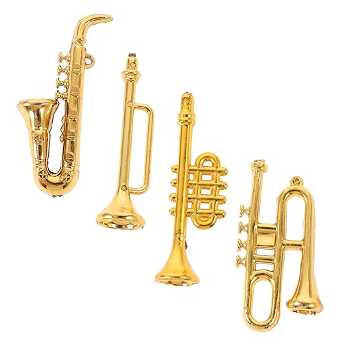 Abaodam 4 Stück Miniatur Musikinstrumente Klassische Modelle für Puppenhaus Dekoration Mini Saxophon Trompete Kurvenrohr Mittelbläser DIY Wohnaccessoires Abaodam 4 Stück Miniatur Musikinstrumente Klassische Modelle für Puppenhaus Dekoration Mini Saxophon Trompete Kurvenrohr Mittelbläser DIY Wohnaccessoires von Abaodam
