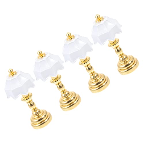 Abaodam 4 Stück Miniatur Nachttischlampe Dekorative Tischlampe für Puppenhaus Modellbau und Fotografie Hochwertige Miniaturbeleuchtung für Kreative Szenen und Kinderspielzeug von Abaodam