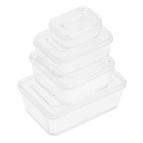 Abaodam 4 Stück Miniatur Spielzeugboxen Set Transparente Aufbewahrungsboxen für Puppenhaus und DIY Miniaturprojekte Realistisches Design für Kreative Dekorationen und Bastelarbeiten Abaodam 4 Stück Miniatur Spielzeugboxen Set Transparente Aufbewahrungsboxen für Puppenhaus und DIY Miniaturprojekte Realistisches Design für Kreative Dekorationen und Bastelarbeiten von Abaodam